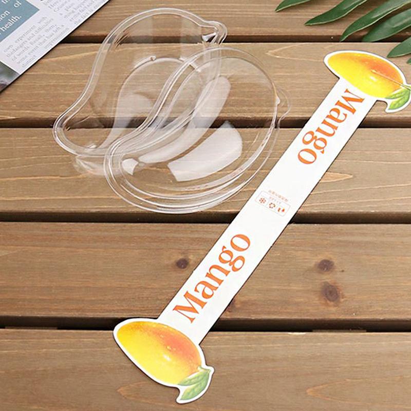 10 шт. креативная одноразовая пластиковая чашка в форме манго для десерта, торта, крема для мусса, упаковочная коробка с прозрачной крышкой