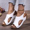 2025 New Large-size Thick-soled Wedge Heel Fish Mouth Sandals Women's Wedge Heel Sandals Women's Manufacturer