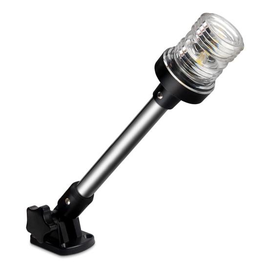 Yousheng Светодиодный кормовой огонь Водонепроницаемый IP67 Белый Складной Задний навигационный огонь для лодки Ходовой огонь для понтонов Рыбалки Бассовых Джон-лодок