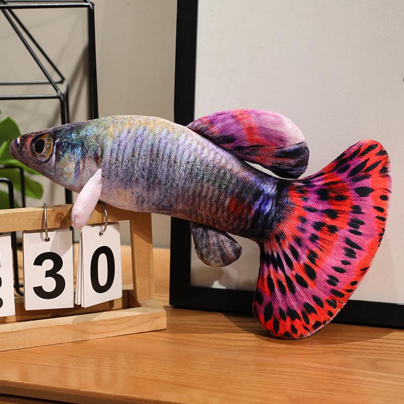 Имитация цветного карпа гуппи, мягкая игрушка для коллекционеров и детей