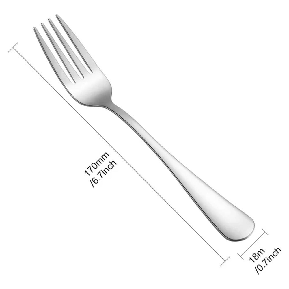 1pcs Plastic Cutlery Set Crystal Clear Cutlery-set Stainless Steel Dinner Fork  Birthday Party Household
