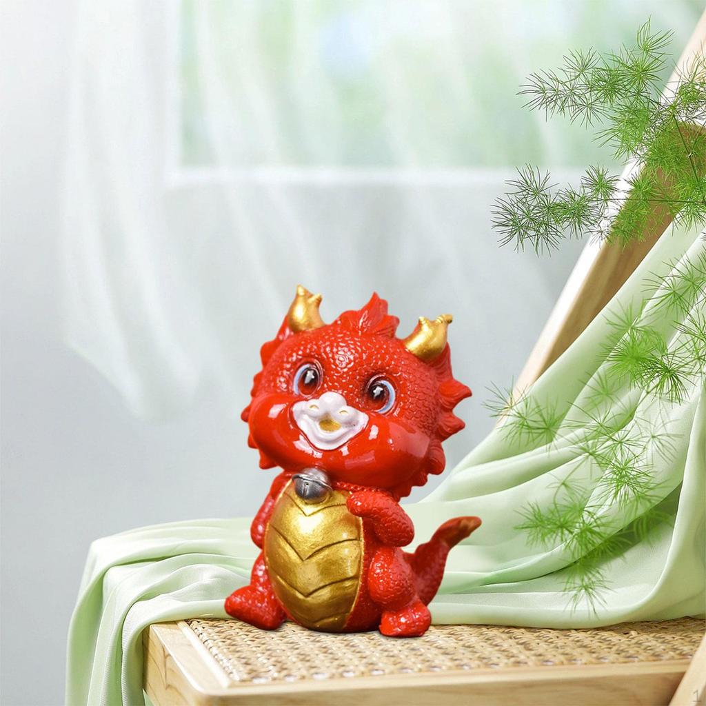 Статуя китайского дракона, годовые сувениры из смолы, ремесла, животные, для полки дома