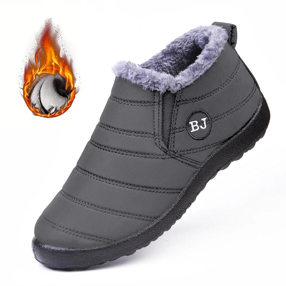 Plus Size 35-47 Women Non Slip Waterproof Winter Snow Boots Women/men Warm Ankle Boots Outdoor Cotton Padded Shoes Botas Mujer