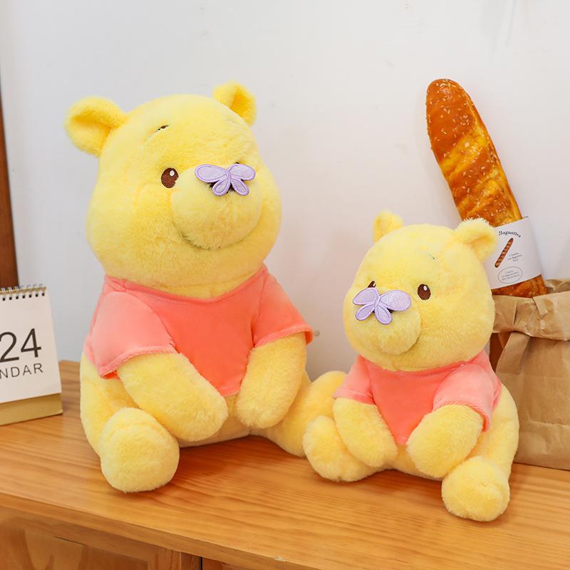 New Winnie the Pooh doll butterfly puff bear plush toy cute doll girl gift