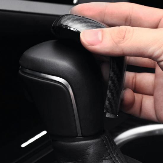 ABS Carbon fiber Car Gear Shift Knob Cover Trim For Toyota Camry 2018-2025