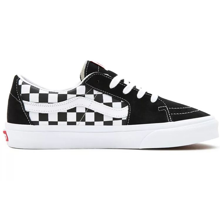Vans Sk8-Low Checkerboard — черные кроссовки унисекс True-White VN0A4UUK4W7
