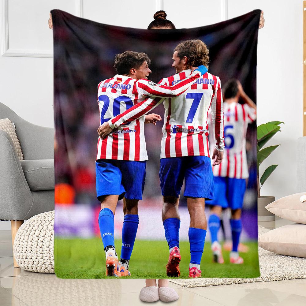 Atletico Madrid Blanket Soft Cozy Great For Seaside Couch Sofa For All Seasons Stylish Decor Suitable For Gifting Relatives And Friends