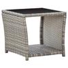 VidaXL Ensemble à Manger de Jardin avec Coussins 3 pcs, Table de Terrasse, Meubles de Patio, Mobilier d'Extérieur, Gris 3277608