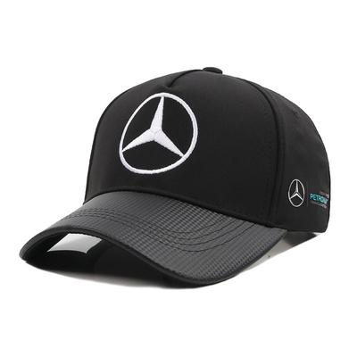 Мужская бейсболка Mercedes AMG Racing Регулируемая солнцезащитная кепка Официально лицензированная Дышащая Удобная Черная
