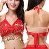Stage Tassel Nightclub Sequin Belly Dance Bra Show Costumes Halter Bra Performance Top