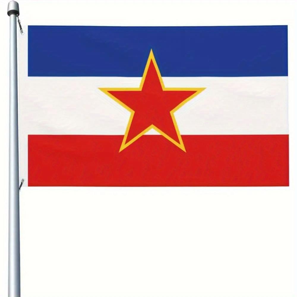 1pc Multi-size Optional Yugoslav Flag | Durable, Weather-resistant, Colorful, Easy to Install with Metal Buttonholes, Single-sided Printing for Home G