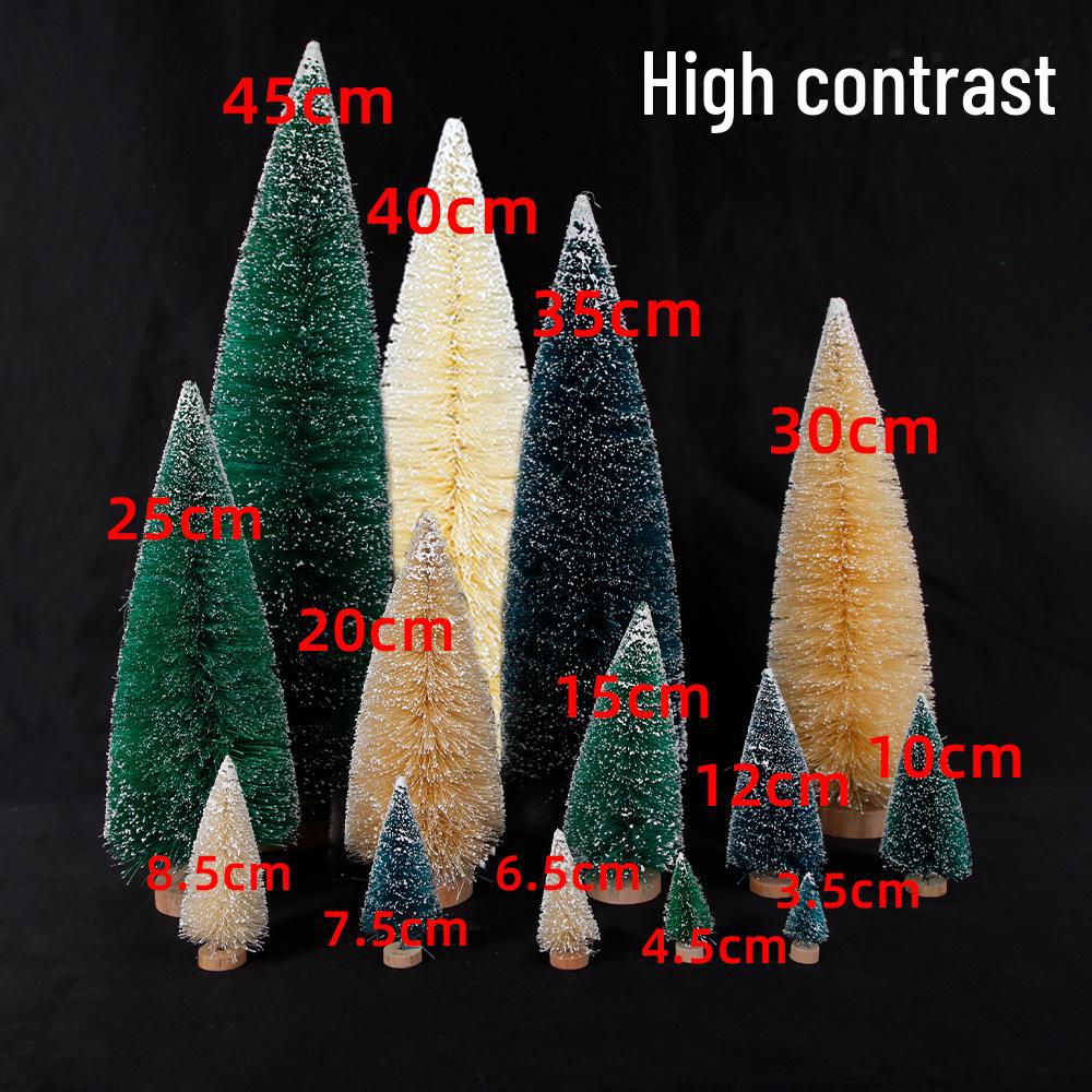 White Mini Christmas Tree Desktop Ornament - Small Christmas Decorations for Window Display