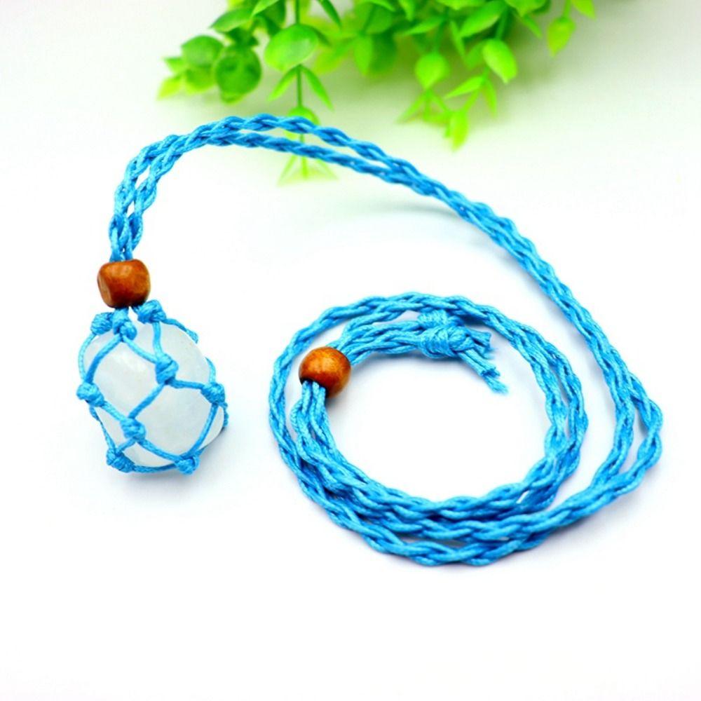 Сплетенный вручную шнур для ожерелья, плетеный шнур для ожерелья, держатель для ожерелья с кристаллами, браслет