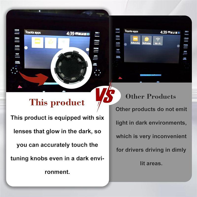 Car Radio Knobs Replacement For Toyota Tacoma V1 2020-2026 3Rd Gen Interior Accessories 2PCS