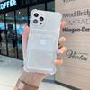 Card Bag Shockproof Phone Case For iPhone 15 14 13 12 11 Pro Max XR X XS 6 7 8 Plus SE Mini Clear Color Soft Frame Hard Cases