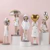 Nordic Modern Girl Resin Statues Living Room Decor Character Model Home Decoration Accessories Office Ornaments Birthday Gift