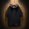 Summer Men's Casual Loose Large Size Hooded Short-sleeved T-shirt
