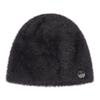 KIRSH Мохеровая шапка с металлическим логотипом [Черный]