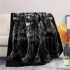 Black Rottweiler,pattern Flannel Blanket, High quality Comfortable for All Seasons, Home Decor, Warmth and Comfort, Perfect for Gifts.