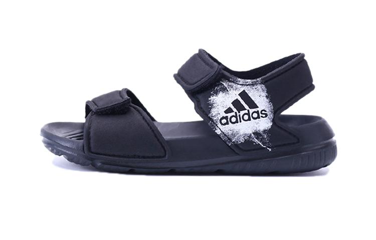 adidas Сандалии Altaswim C из синтетической кожи, нескользящие, износостойкие, черные, для детей 3-7 лет, BA9288