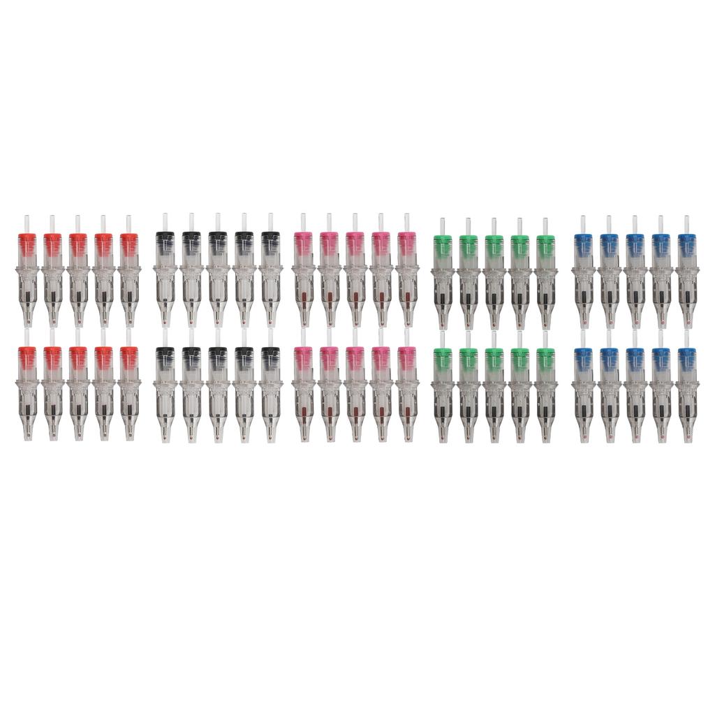 Набор ручек для татуировок, алюминиевый сплав, ручка для татуировок и 50 шариковых картриджей с тренировочной кожей