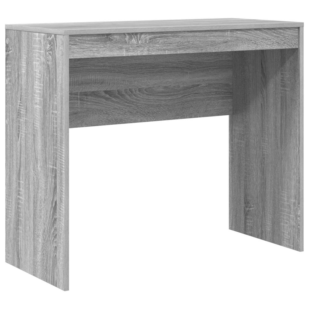 Desk with Drawers and Shelf 2 pcs Grey Sonoma
