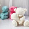 Large Silicone Mold for Plush Bears, Floral-bear Candle, and Heart-shaped Bear Mold for Valentine's Day Cake Decor