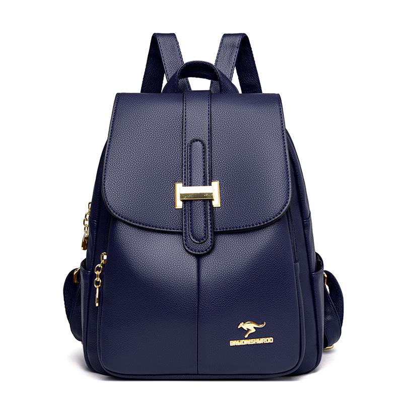 Европейский и американский ретро женский рюкзак осень новый однотонный женский школьный рюкзак повседневная дорожная сумка через плечо