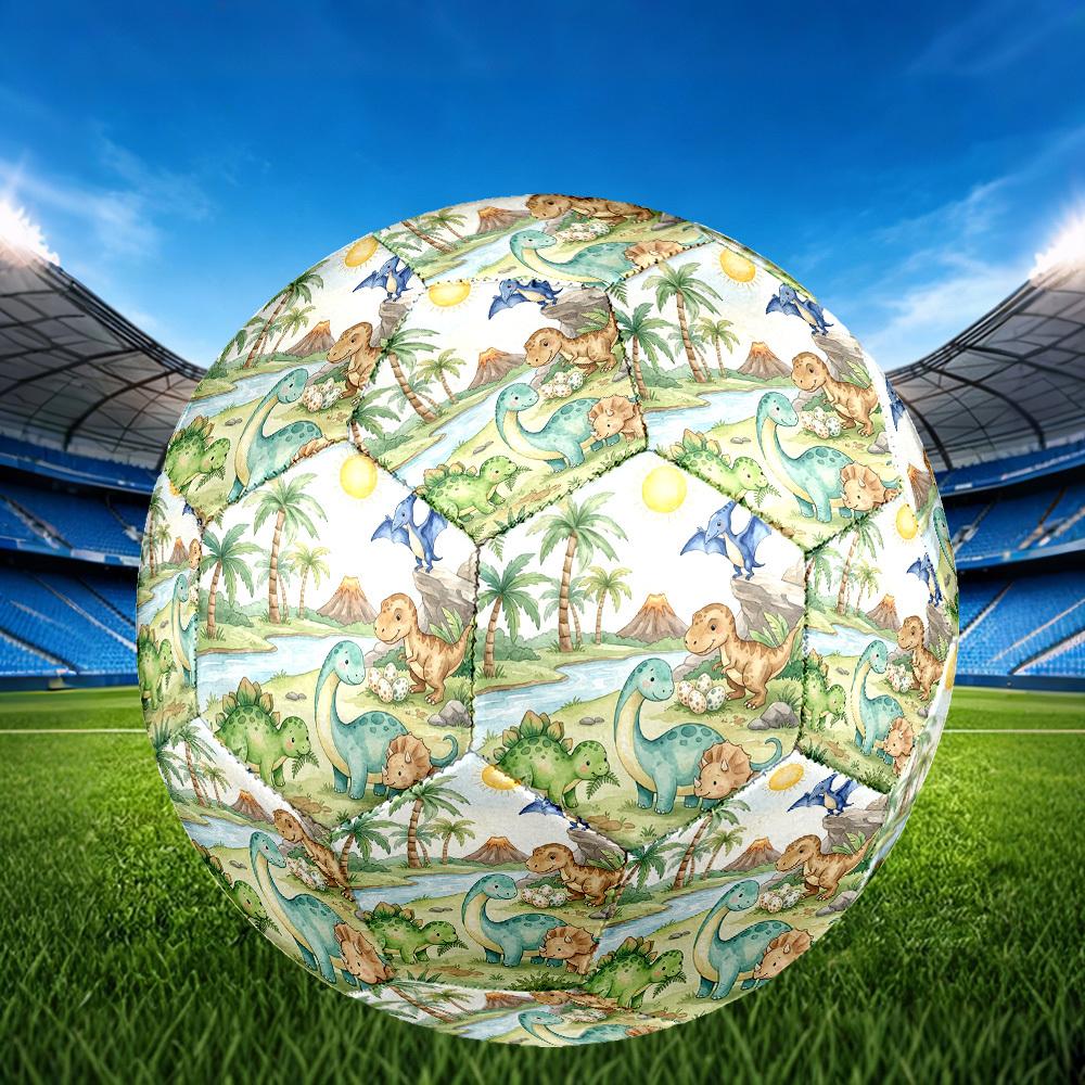 1pc Dinosaur Adventure Scene Theme Soccer Ball Football, Size 5, Lightweight PVC, Outdoor Training Soccer Ball,Gift c6581