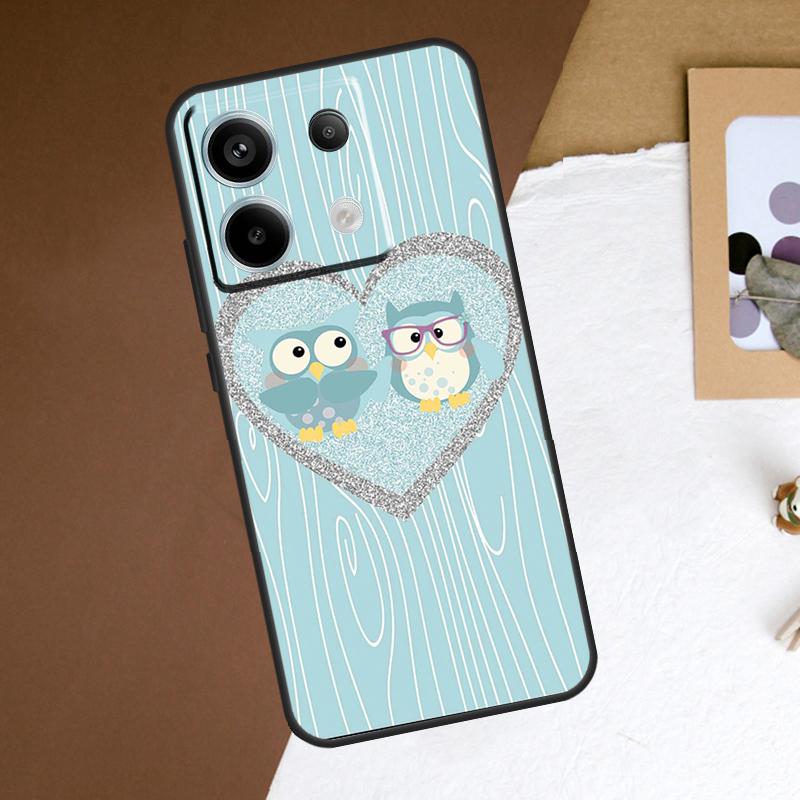 Cute Cartoon Owl Case For Redmi Note 11 12 13 Pro Plus 9 10 10S 11S 12S Redmi 12 9C 10C 12C 13C Back Cover