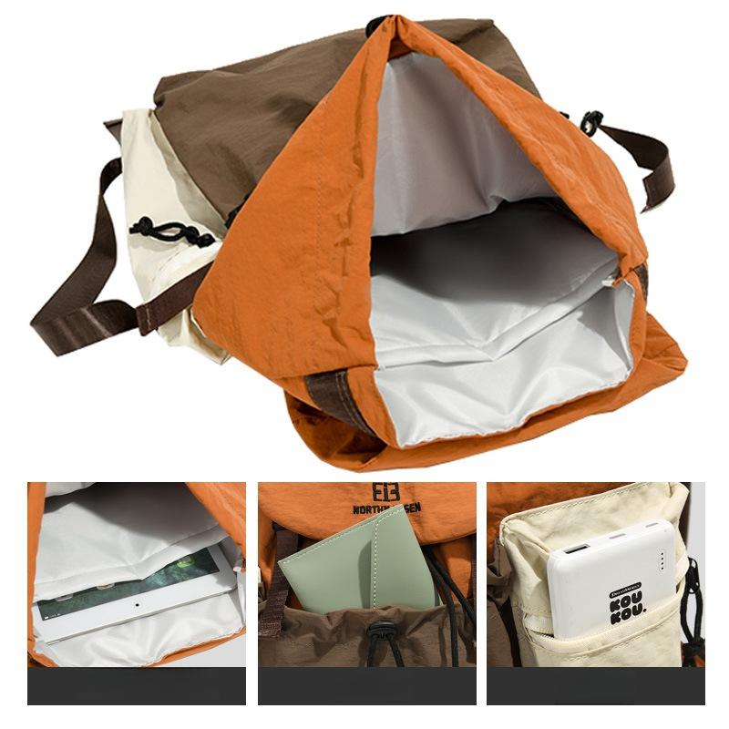 Fashionable Lightweight Student Backpack Large Capacity Casual Travel Women's Backpack Men's Color-Block Backpack High-End Feel