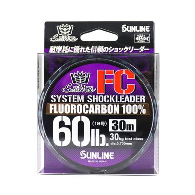Sunline Фторуглеродный поводок, амортизатор для системы морской воды, 30 м, 60 фунтов (9222)
