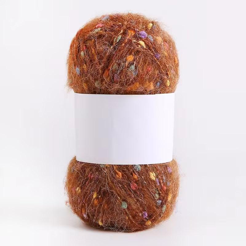 Цветная мохеровая пряжа ручной работы для самостоятельного изготовления шарфов, шапок, сумок и кукол