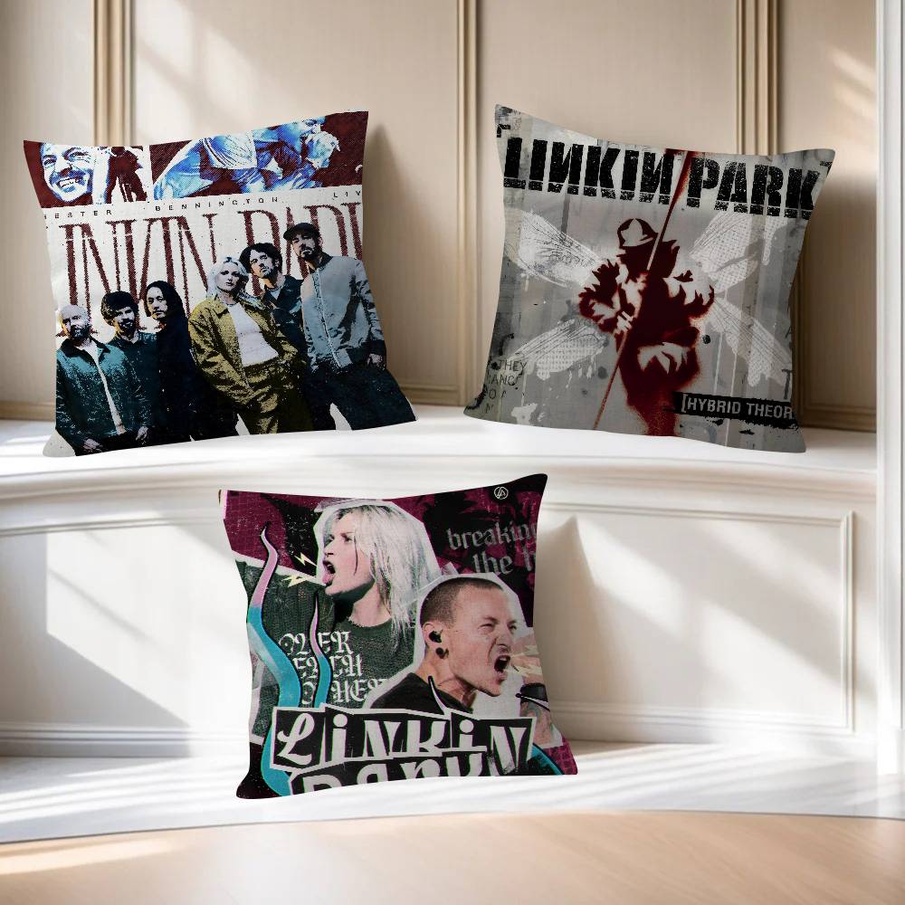 Полоса L-Linkin Из логотипа P-Park Персонализированная наволочка Чехол от пыли для подушки Спальня Детская Вечеринка Украшение Наволочка День Рождения Детский Подарок