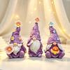 Миниатюрные Фигурки Грибов и Цветов 3 шт. Набор Лавандовых Гномов и Эльфов, Весенний Цветочный Декор из Смолы, Набор с Бабочками, Настольные Украшения, Декоративные Статуэтки для Патио