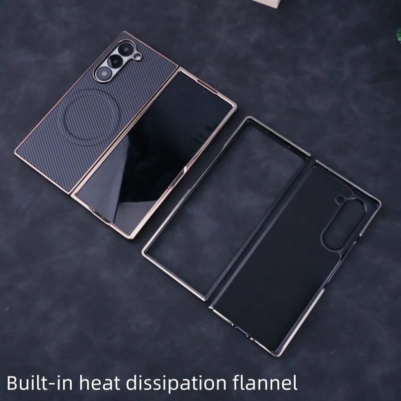 Премиальный магнитный чехол из углеродного волокна для Samsung Z-Fold 7/6