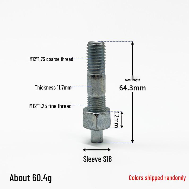 High-Strength 12mm Thick Double-Ended Rear Axle Hex Bolts