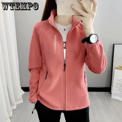 Плюс размеры XL-5XL, осенне-зимняя женская повседневная куртка-кардиган, спортивный плюшевый топ на открытом воздухе, молодежная одежда для пар