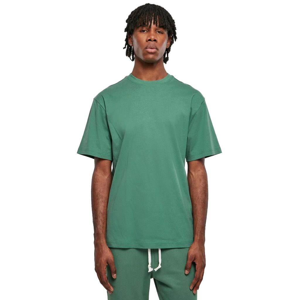 Мужская однотонная футболка удлиненного кроя Urban Classics