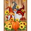5D DIY Diamond Painting Animal Sunflower Halloween Picture Full Round Diamond Embroidery Cross Stitch Mosaic Home Decor Art 30x40cm/12x16inch