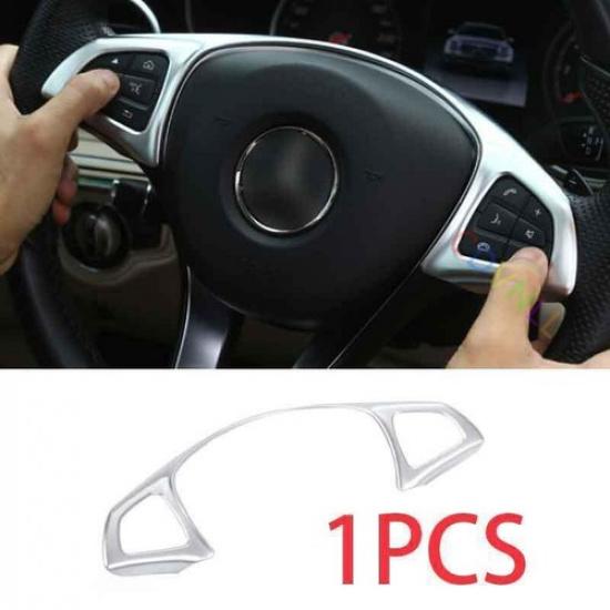 Steering Wheel Strip ABS Silver Cover Trim For Benz GLC X253 2016-2019
