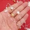 30M 13MM Цепочка из Звездных Бусин Пластиковая Однотонная Акриловая Цепочка Простая Многоцелевая Рождественская Звездная Цепочка Декор