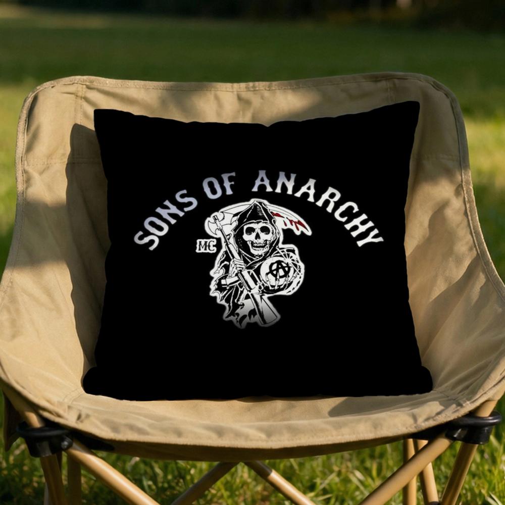 SSons of AAnarchy Cushion Cover Soft Reversible Durable Pillow Cover MultiScene Use for Home Car Daily Comfort