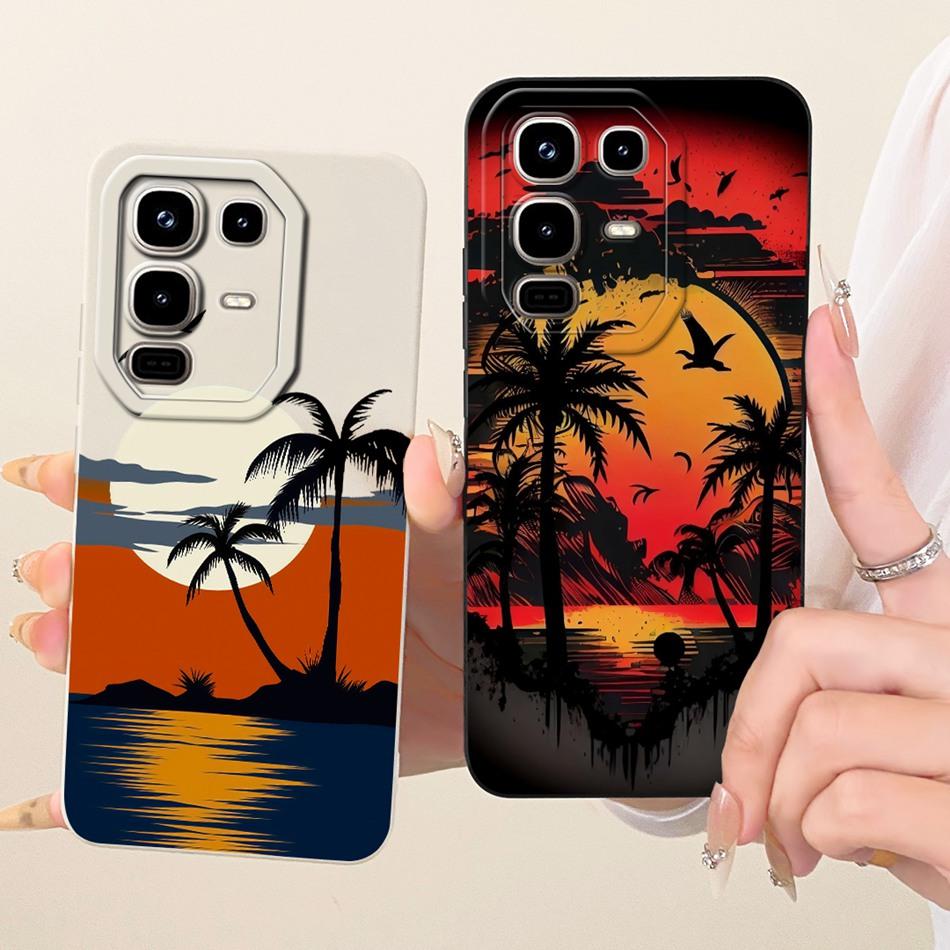 For Infinix Note 50 Pro 4G X6855 Fashion Dusk Beach Painting Phone Case For Infinix Note50 4G X6858 Soft Silicone Covers Bumpers