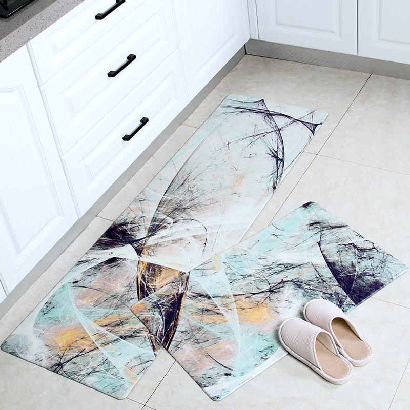 Коврик для кухни Коврик для двери Водонепроницаемый и маслостойкий ПВХ-коврик Нескользящий напольный коврик Ковры для гостиной