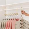 Волшебные вешалки для одежды, экономящие место, складной органайзер для шкафа, каскадная стойка для одежды, 7 слотов для брюк, платьев, пальто