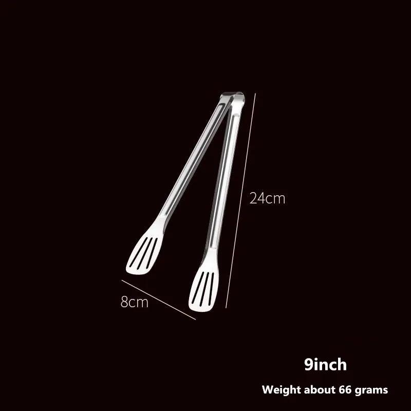 304 Stainless Steel Food Tongs BBQ Non Slip Barbecue Steak Clip Frying Fish Grill Bread Clips Cooking Tongs Kitchen Gadgets