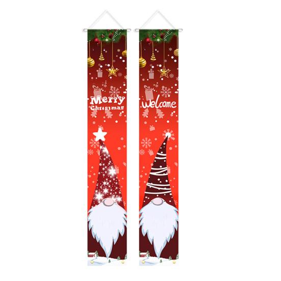 1 пара рождественских двустиший, которые легко повесить, Санта-Клаус, знак на крыльцо, баннеры на дверь, многоразовые подвесные двустишия для входной двери, принадлежности для новогодней вечеринки
