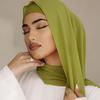 Premium Chiffon Muslim Hijabs Scarf For Women Heavy Weight Chiffon Shawl Headscarf Wrap Foulard Islamic Turban Headband 180*70cm