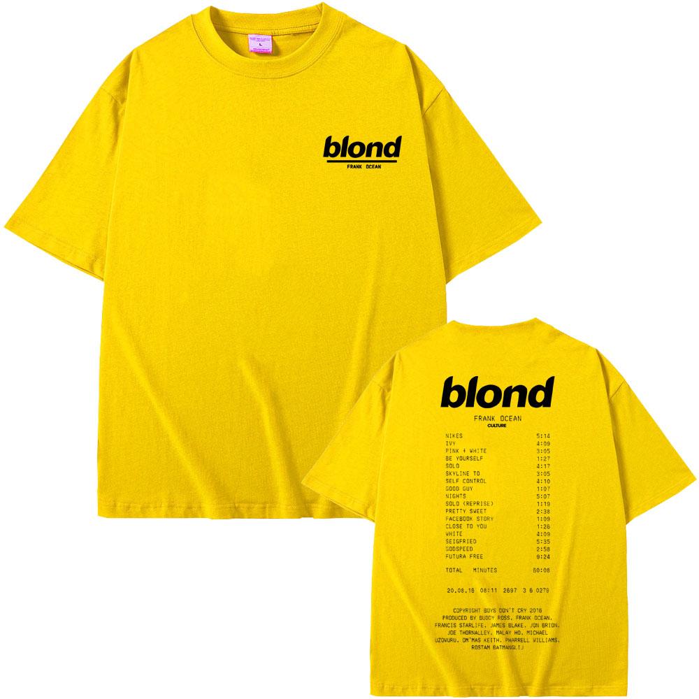 Футболки оверсайз с рэпером Фрэнком, графическая футболка с блондинкой, футболка в стиле хип-хоп с океаном, унисекс, модные футболки с коротким рукавом, мужская винтажная уличная одежда